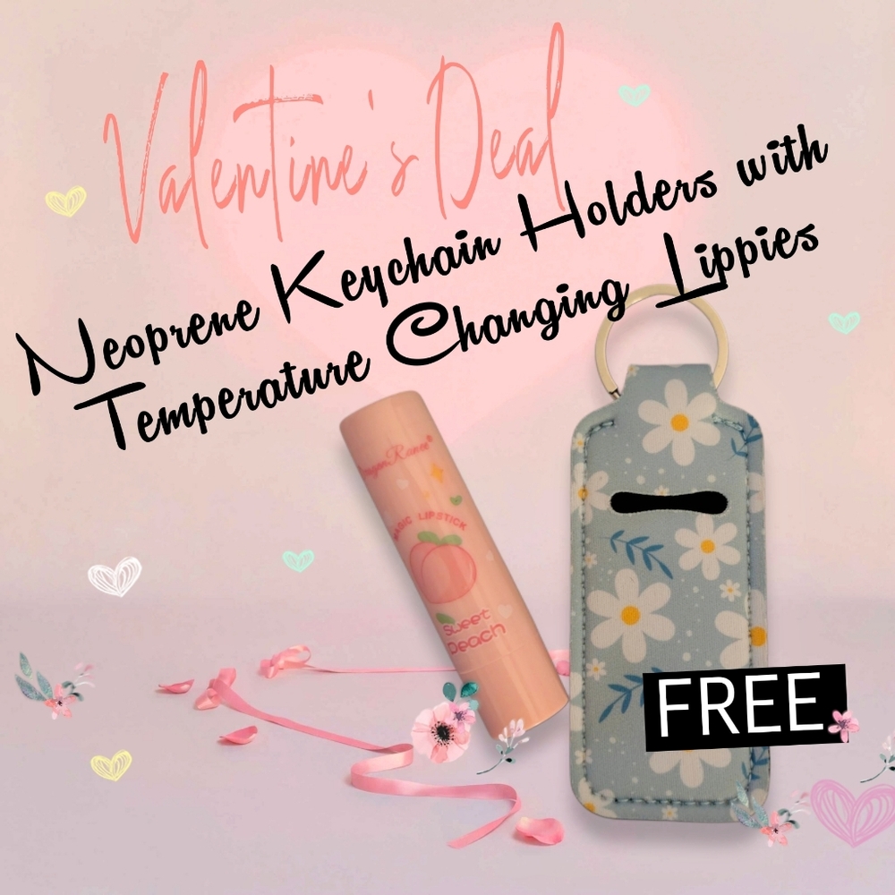 🍑FREE Keychain Holder With Purchase Of One New Magic Peach Lip Balm (Pink Tint)